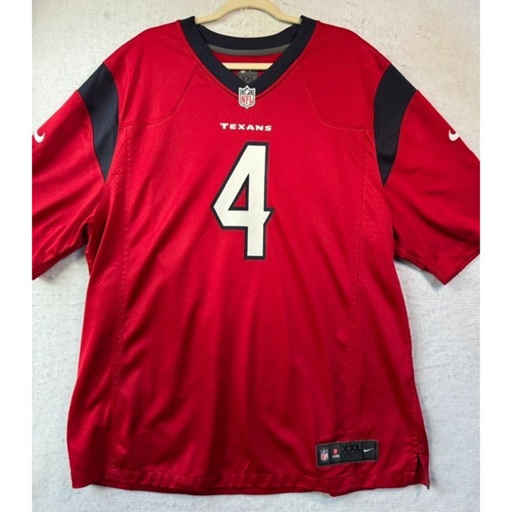 Nike Deshaun Watson #4 Houston Texans Red NFL Football Jersey XXL 2XL